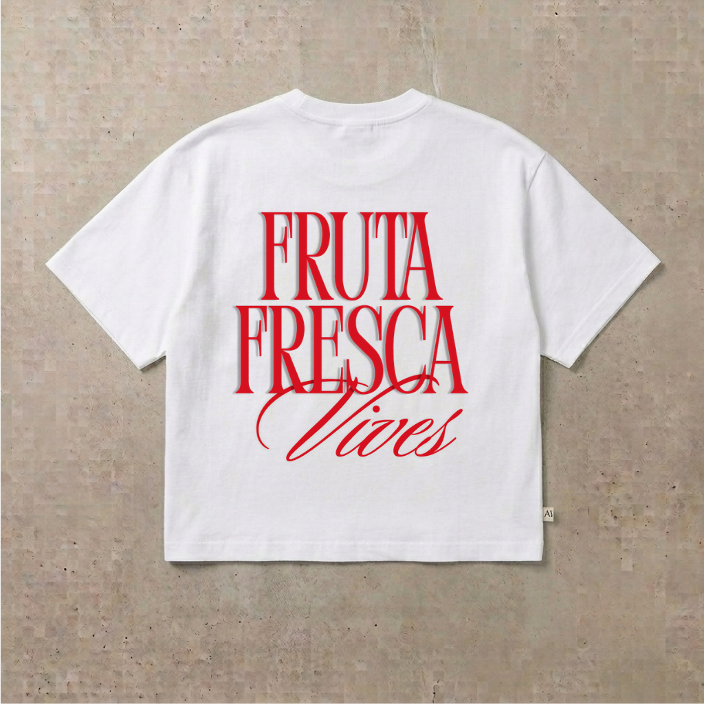Camiseta dama · corta con diseño Fruta Fresca